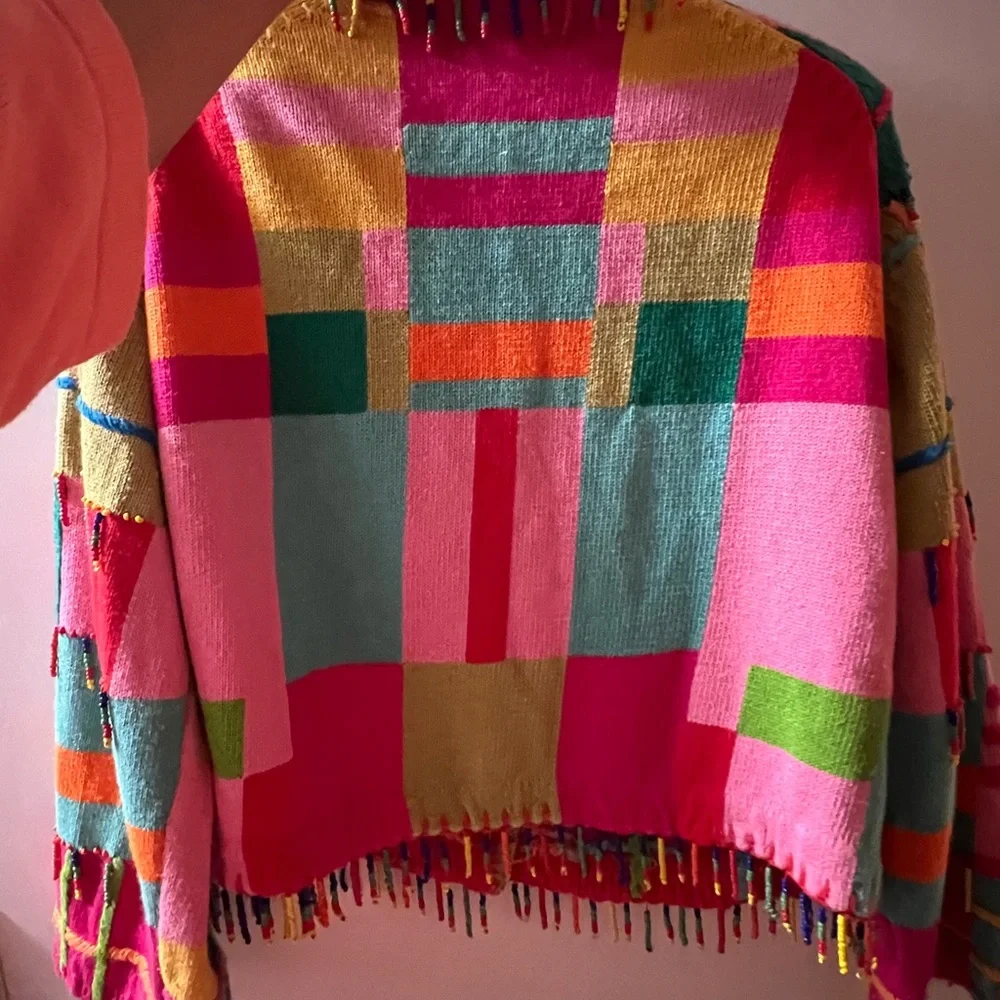 Michael Simon Multicolor Knit Cardigan from 1993! - Picture 5 of 7